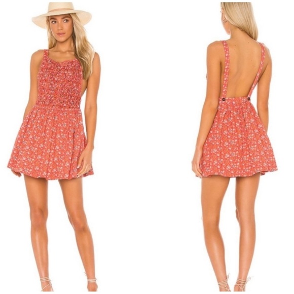 Free People Petunia Mini dress Poopy combo Size XS - Picture 2 of 11